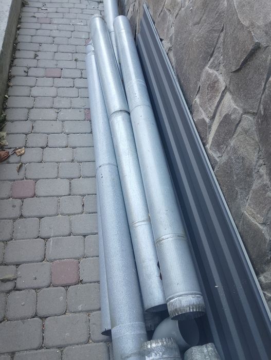 Труба оцинкована під ринву 120 мм.