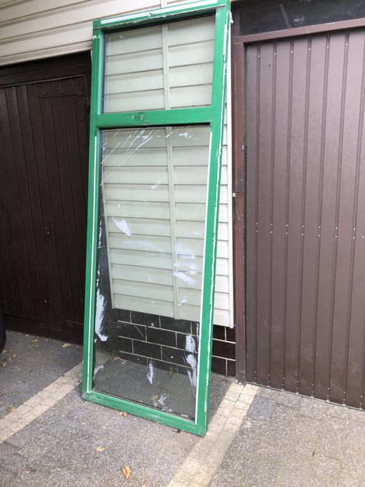 Okno aluminiowe fix 240x90 dwuszybowe witryna naświetle