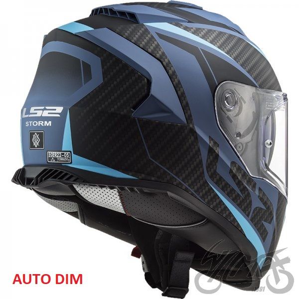 Kask integralny LS2 FF800 Storm Racer czarno-niebieski matowy