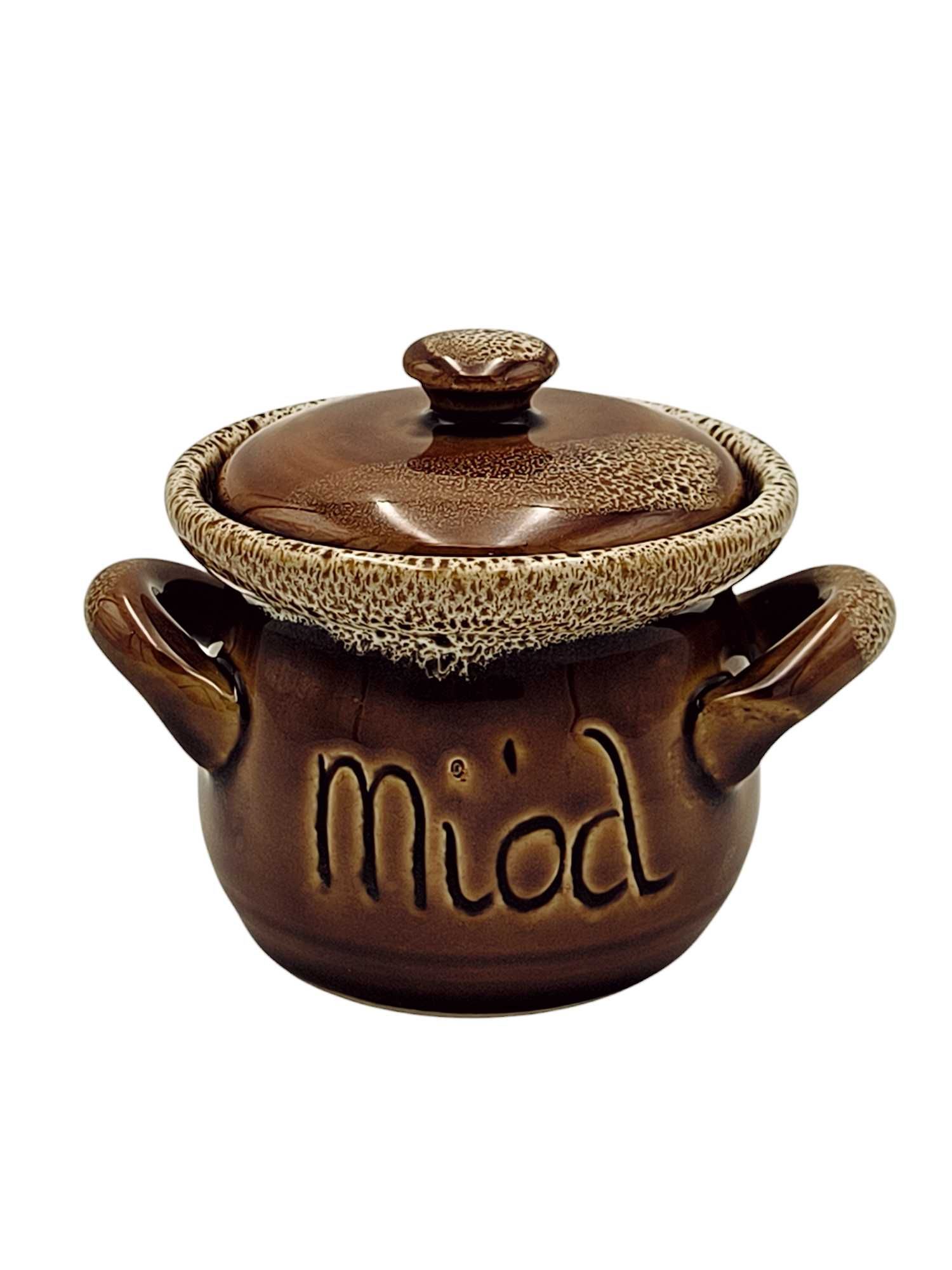 Gliniany Pojemnik na Miód 250 ml Ceramiczny Pojemnik Na Miód