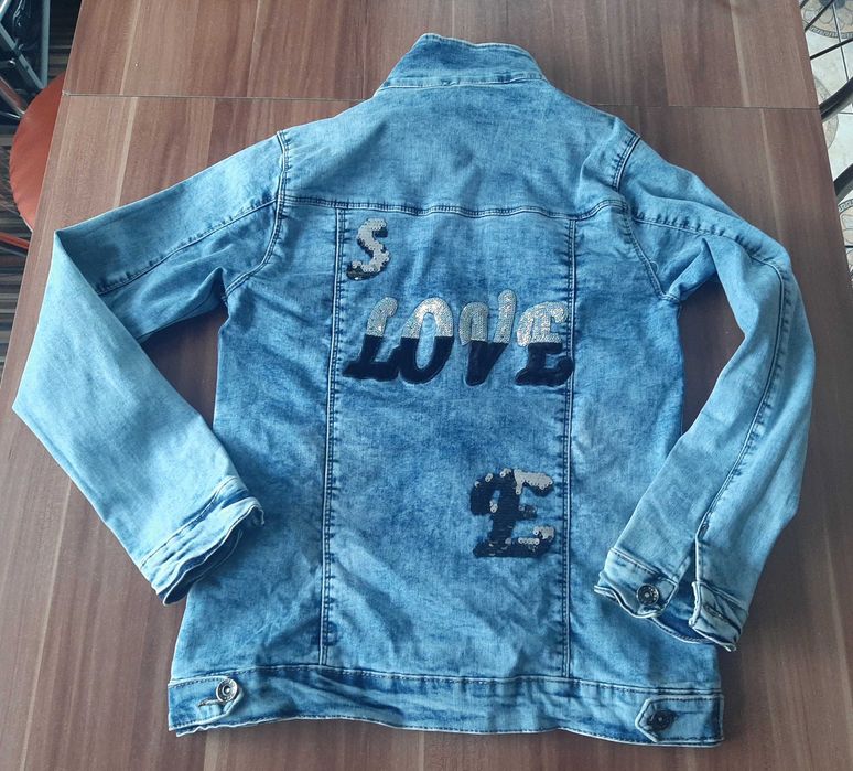 Kurtka jeansowa dla dziewczynki rozmiar 164