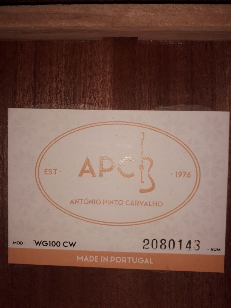 Guitarra Electro Acústica APC - COMO NOVA - Made in Portugal - WG100CW