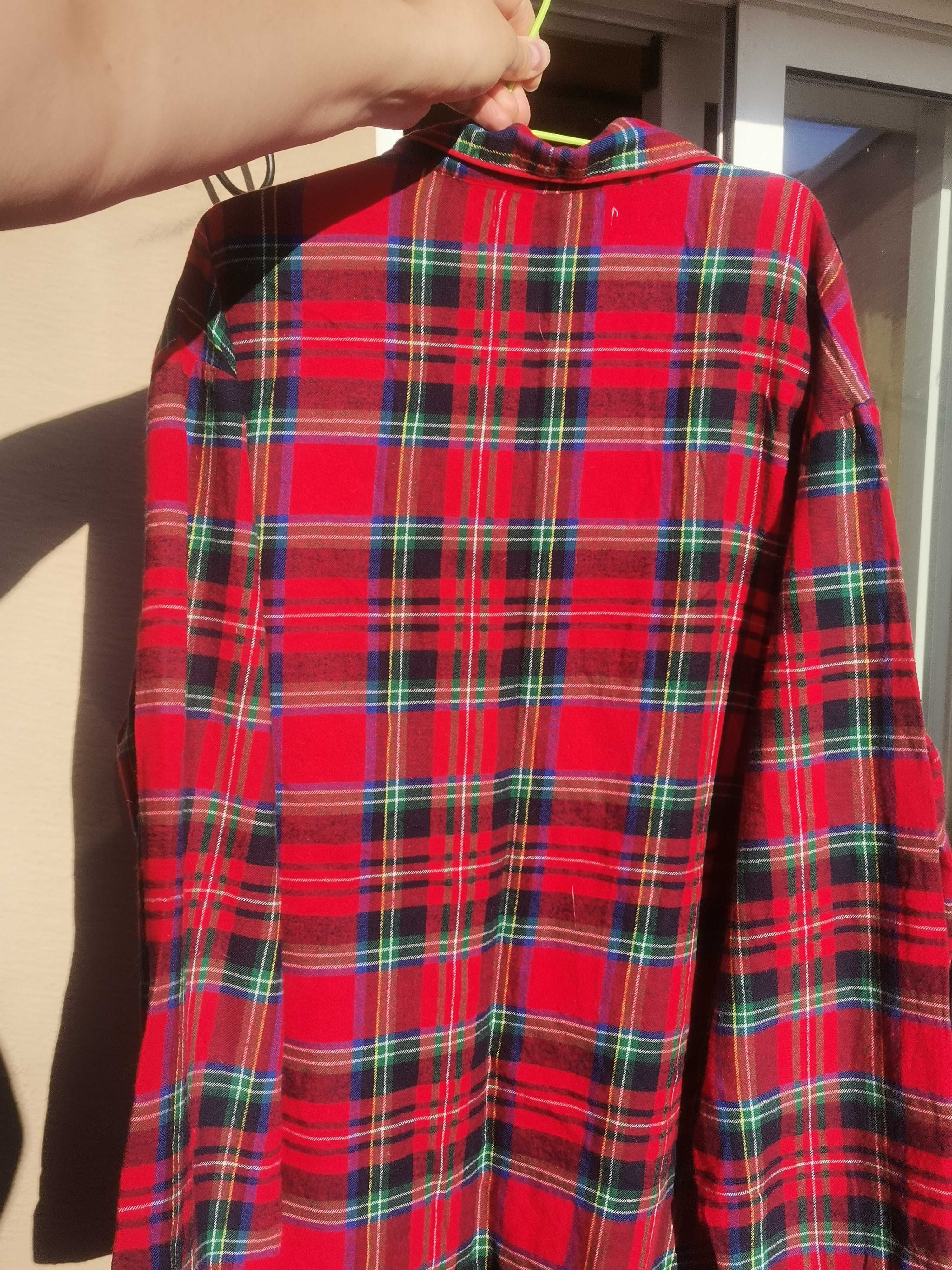 Pijama plad flanela vermelho e verde XL woman's secret