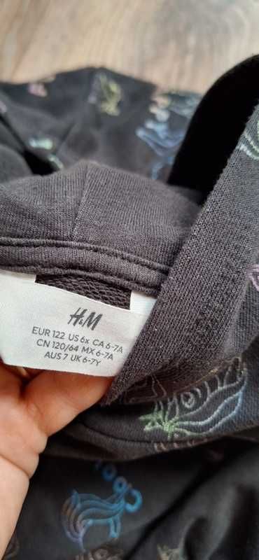 Spodnie i bluza dresowa H&M rozm. 122 jednorożec