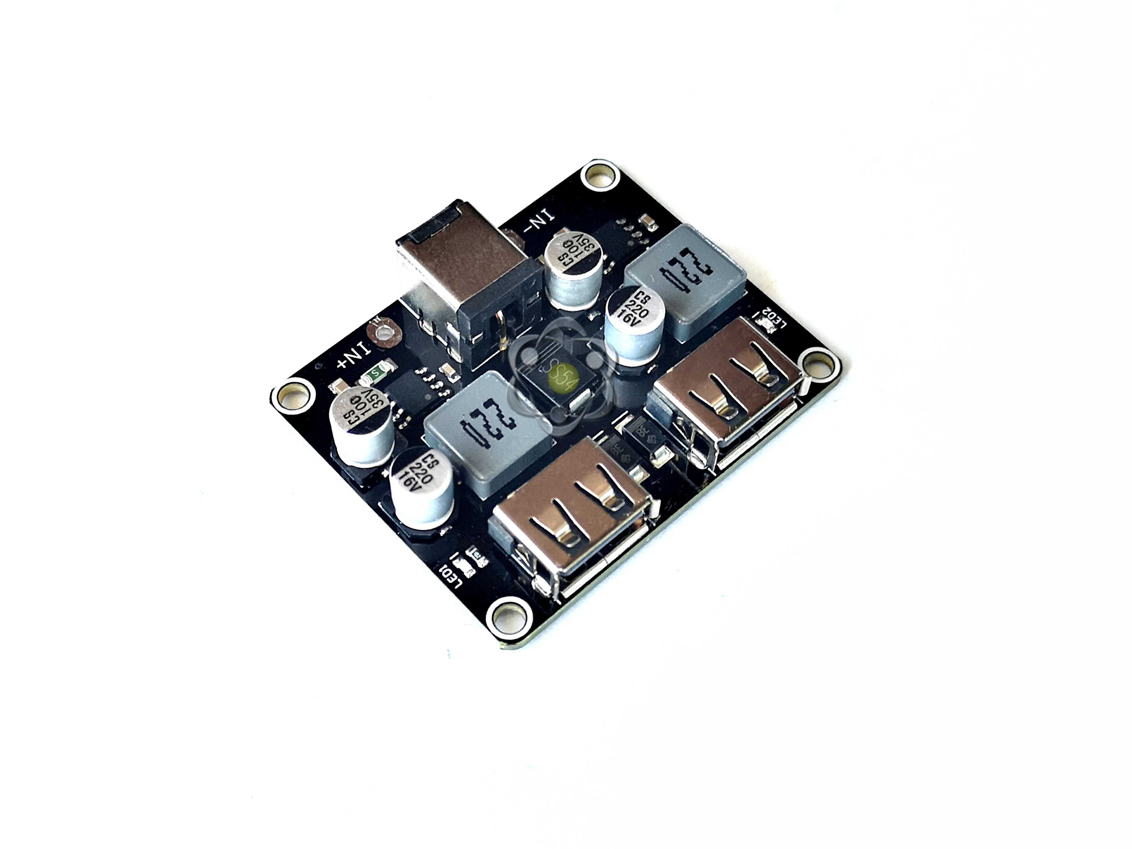 2USB по 18W Понижающая плата быстрая зарядка QC2.0 и QC3.0