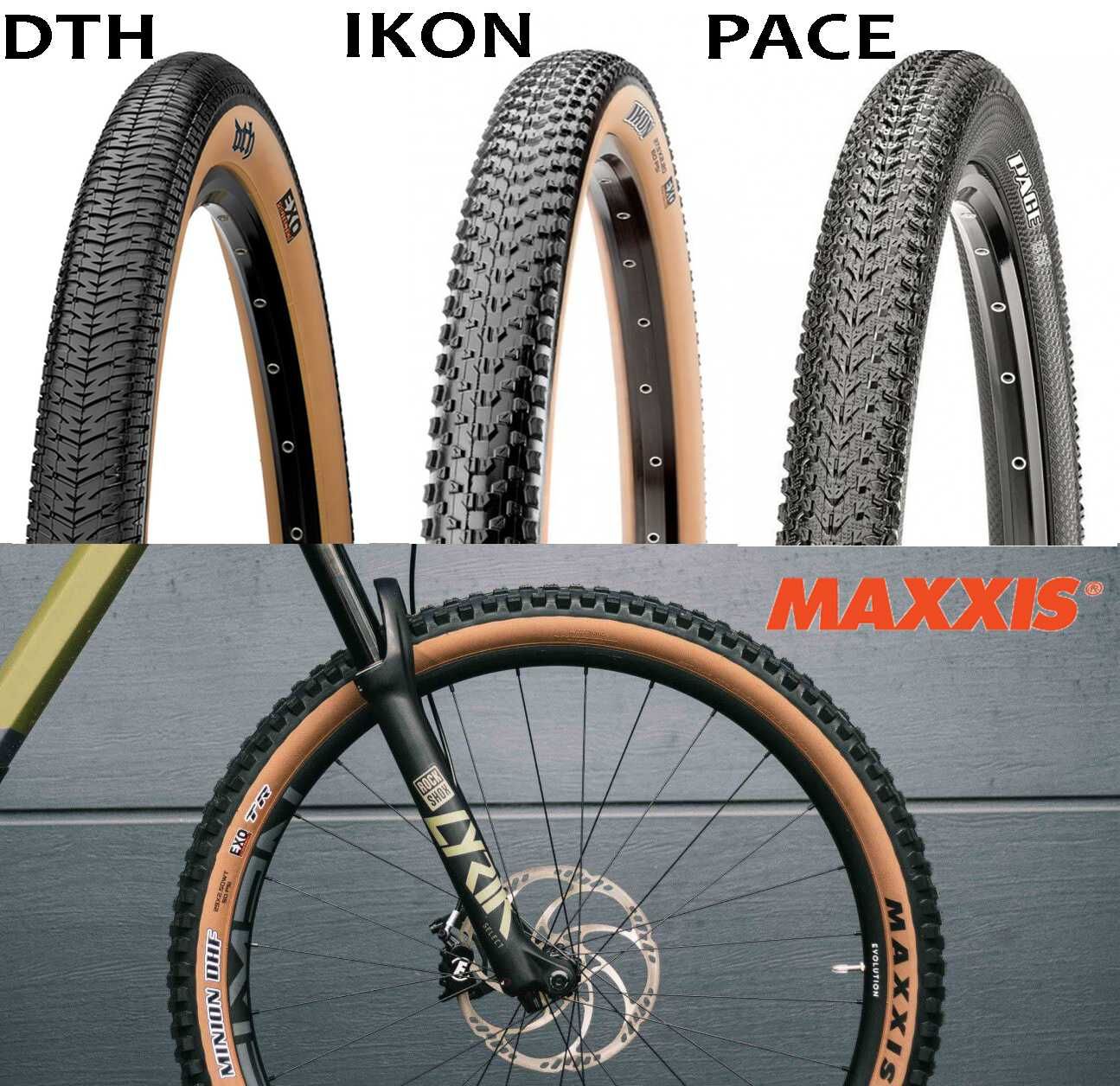 Покрышки Maxxis Ikon Pace Rambler Rekon Race Tanwall Obor