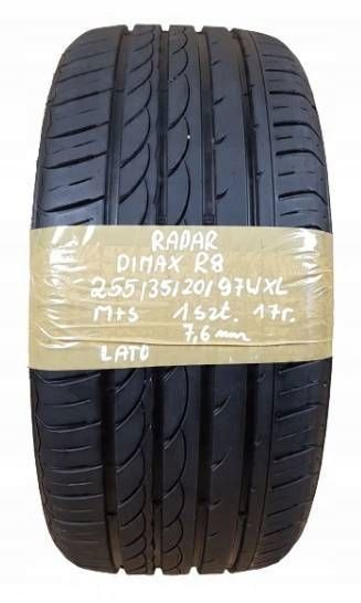 opona radar dimax r8 255/35 r20 2017r 7.6 mm
