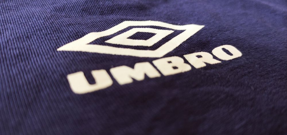 Umbro świetny sportowy crop top w stylu bokserki XL granatowy z logo