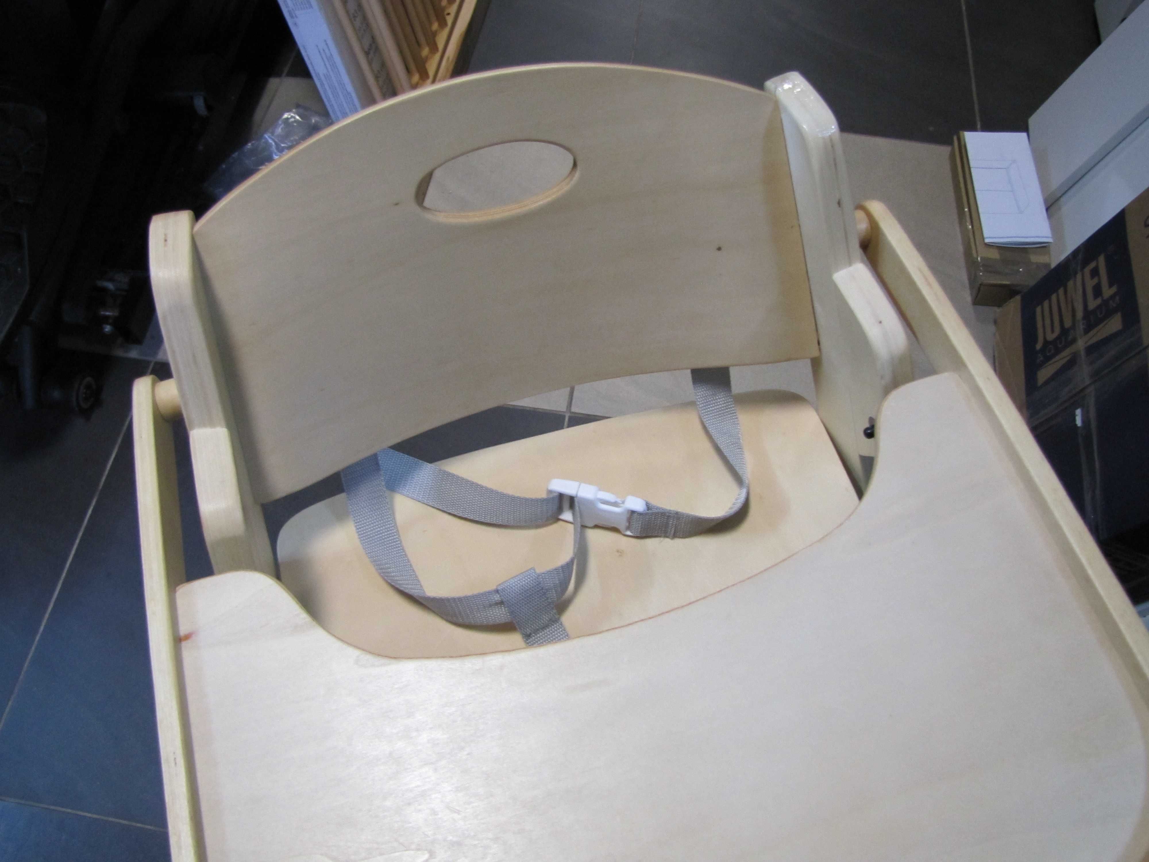 ROBA Krzesełko do karmienia drewniane składane kolor naturalny