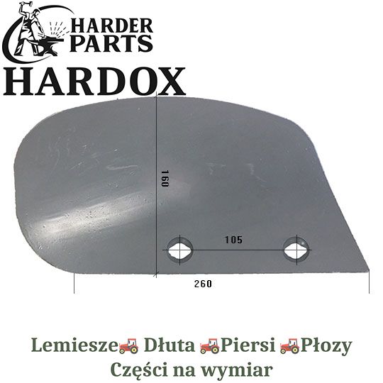 Odkładnia przedpłużka Overum HARDOX 91803 pługa 2X lepsze niż Borowe