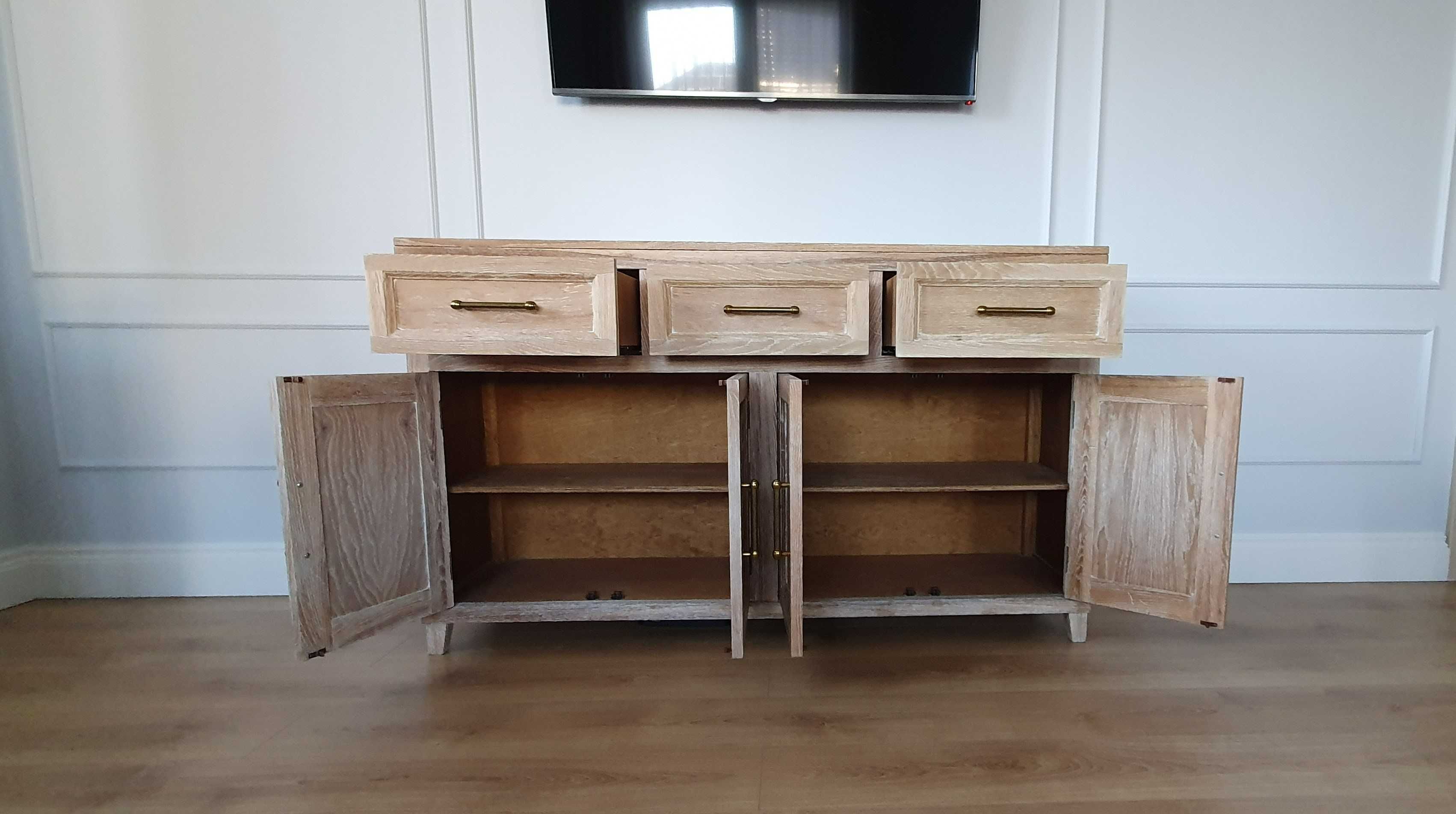 Komoda z drewna, dębowa, retro, w stylu angielskim