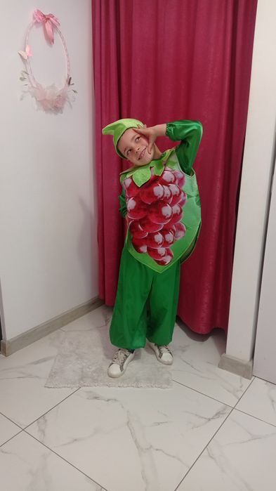 Костюм винограду, горішка, баклажана, часника, соняха, яблука, помідор