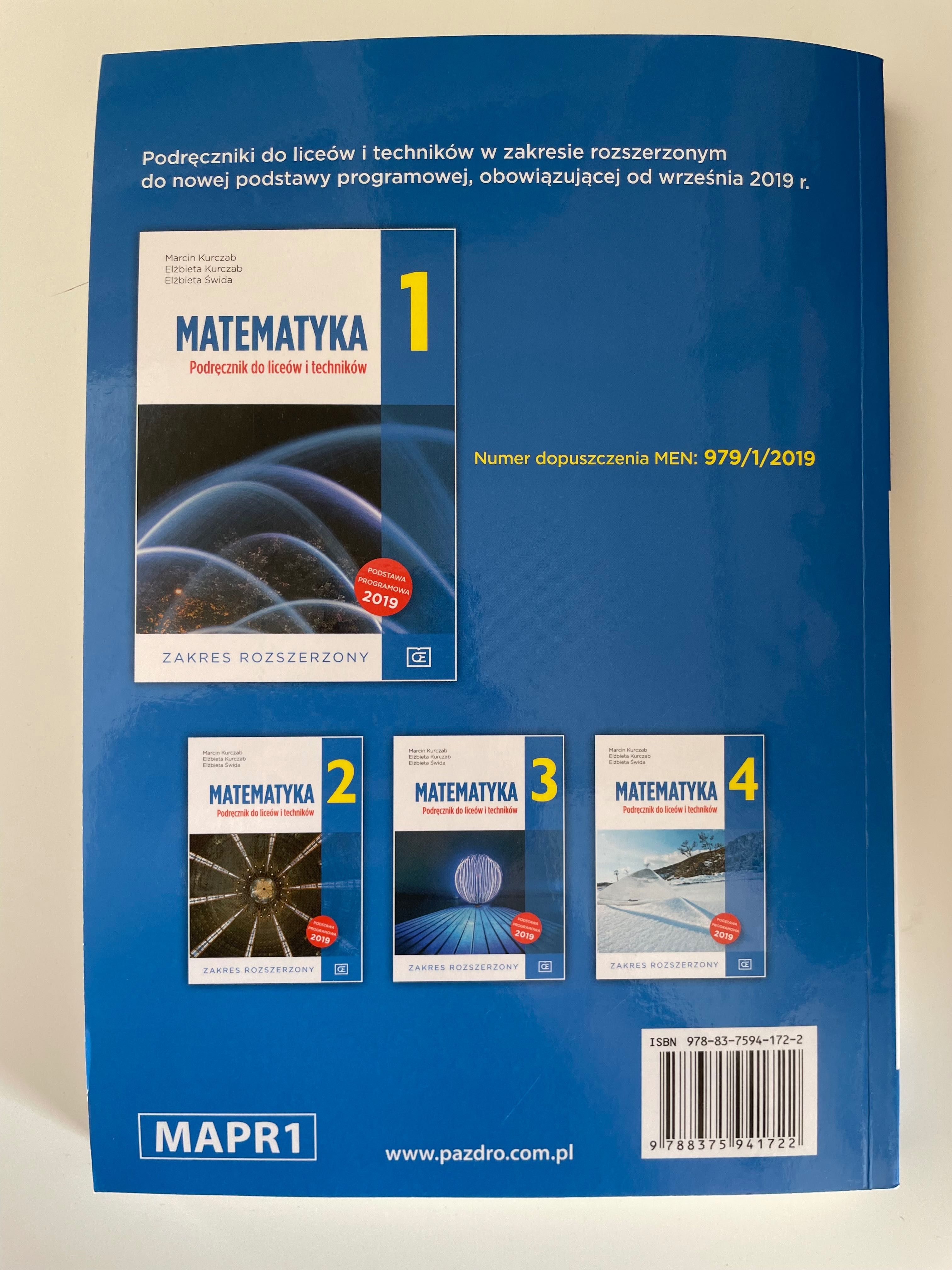 Podręcznik Matematyka 1 poziom rozszerzony + zbiór zadań