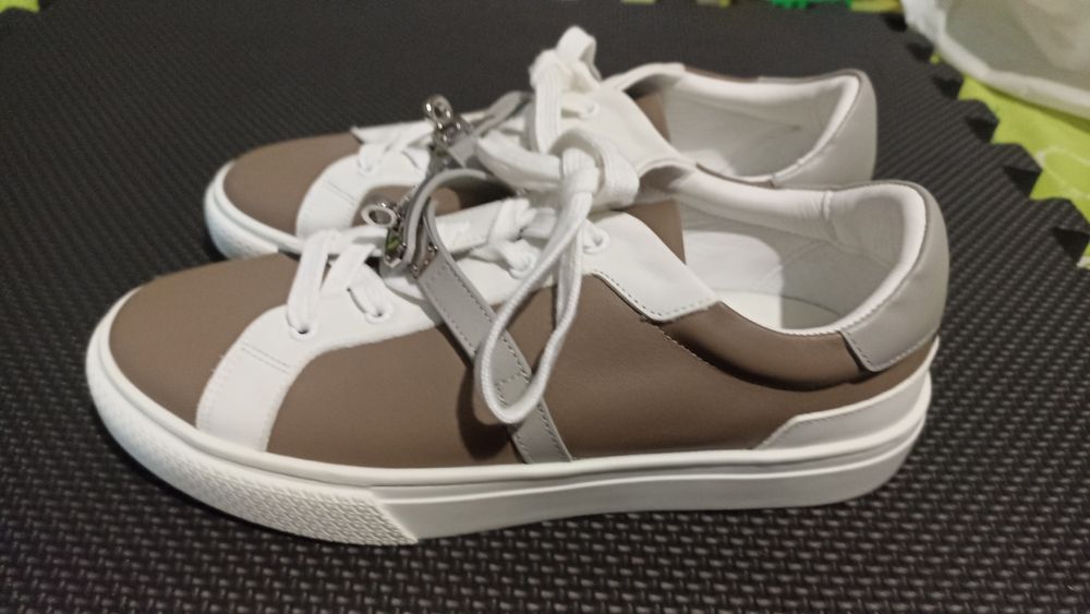 Кроссовки,кеды Hermes, кожаные!