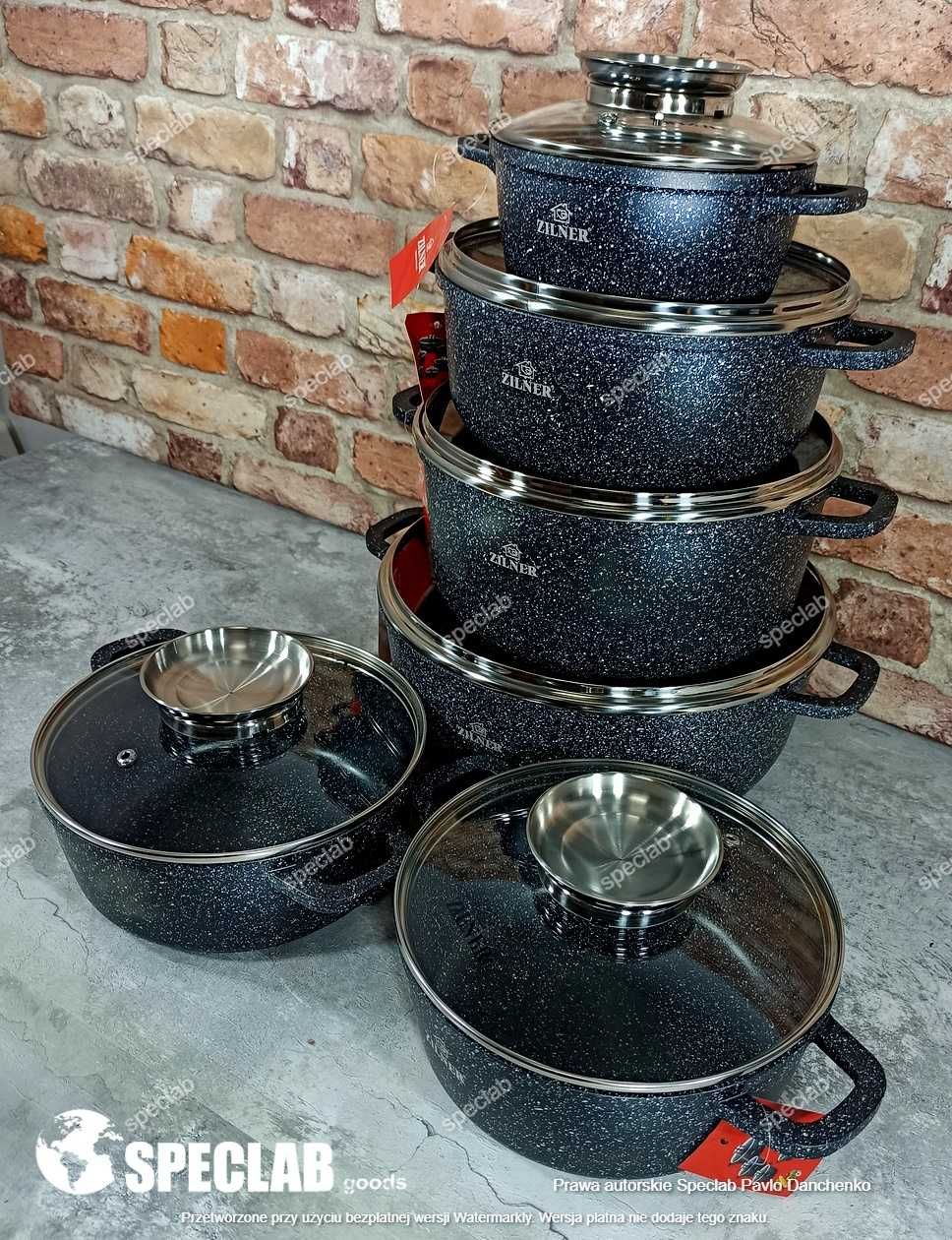 Zestaw garnkow ZILNER ZL-8526 Gaz, indukcja, piekarnik, zmywarka