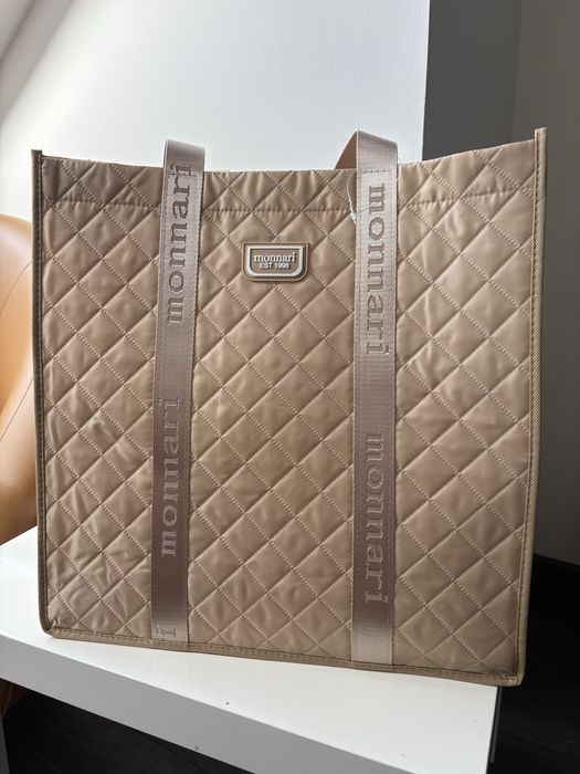 Duża torba shopper beżowa Monnari