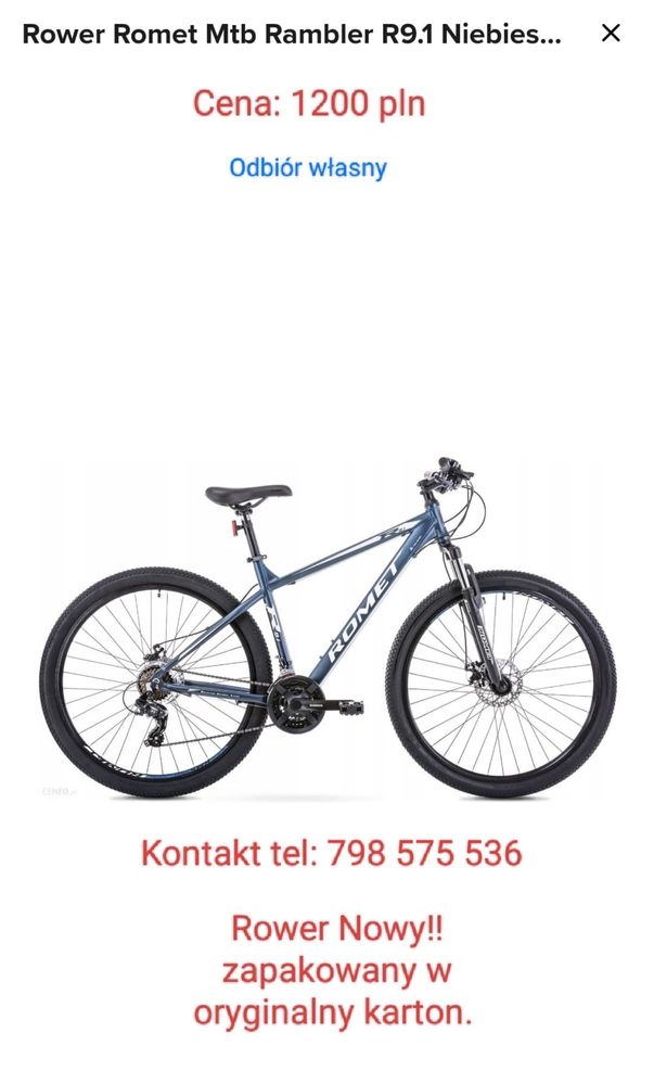 Rower romet mtb rambler