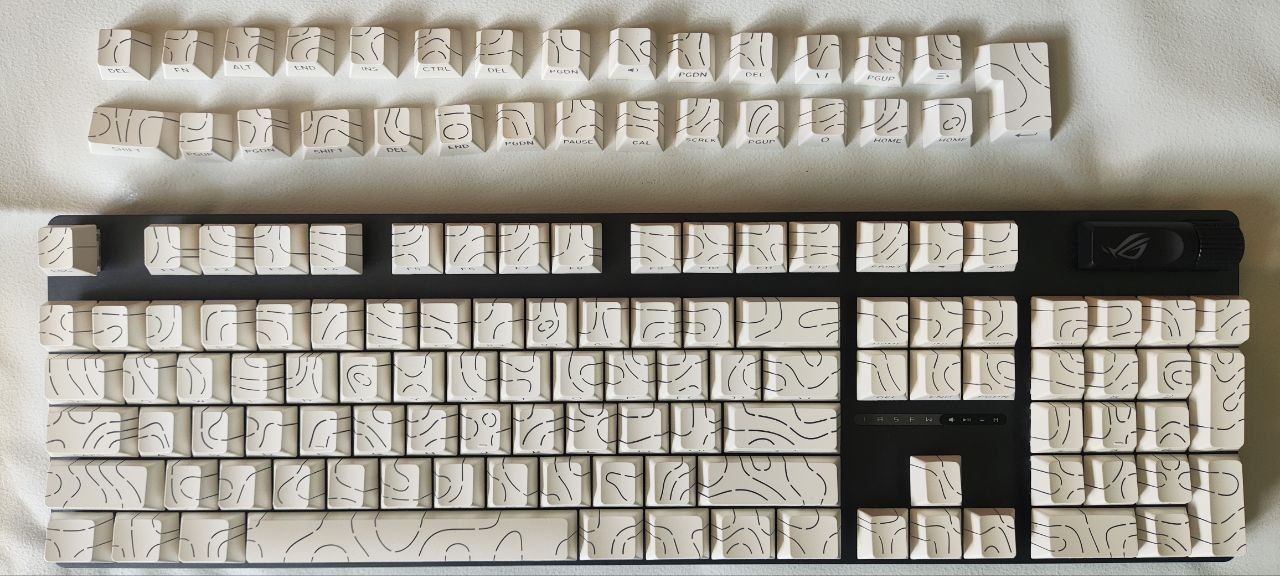 Кейкапи key caps напів прозорі білі 133 шт Cherry PBT пулер