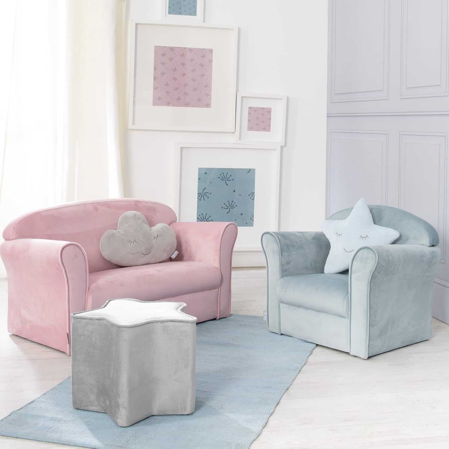 roba Dziecięca mała sofa Lil Sofa z podłokietnikami 43 x 78 x 38 cm