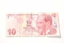 Stary banknot 10 lira Turcja 2009 ser. C0.8.0 2.6.5.4.7.2