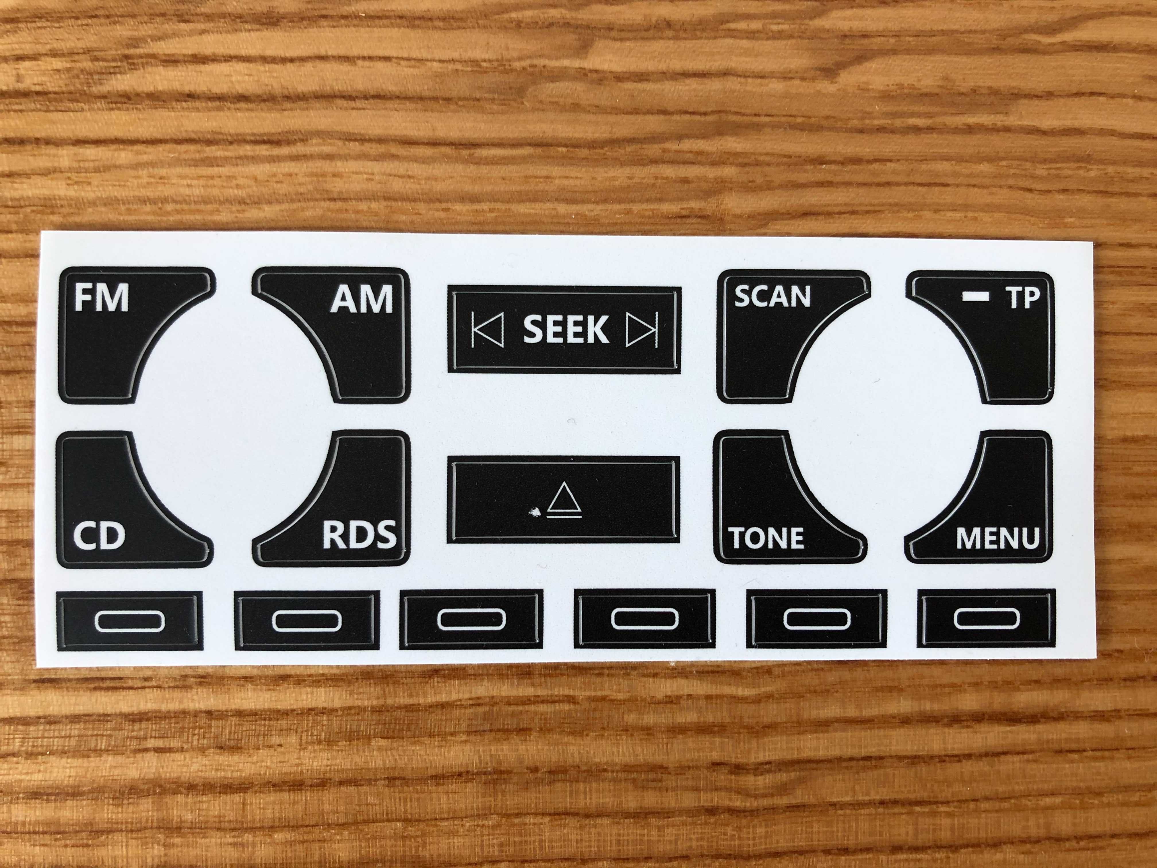 Наклейки на магнітолу Ауді Audi A4 B6 B7/A6/A2A3