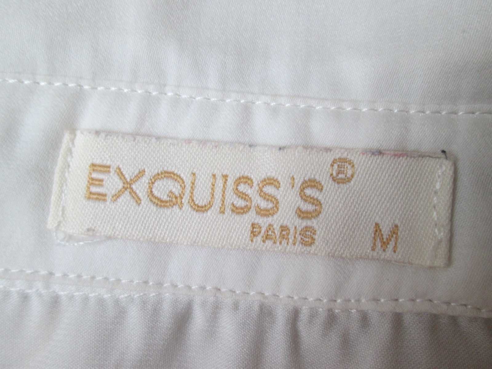 Exquiss's biała ecry bluzka koszula vintage M L 38 40