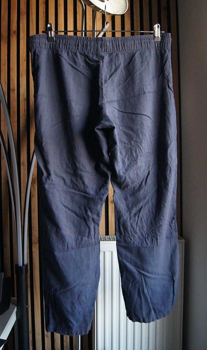 spodnie lniane na lato L/XL Esmara granat