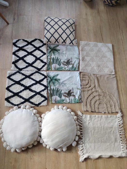 Poduszki boho pompony