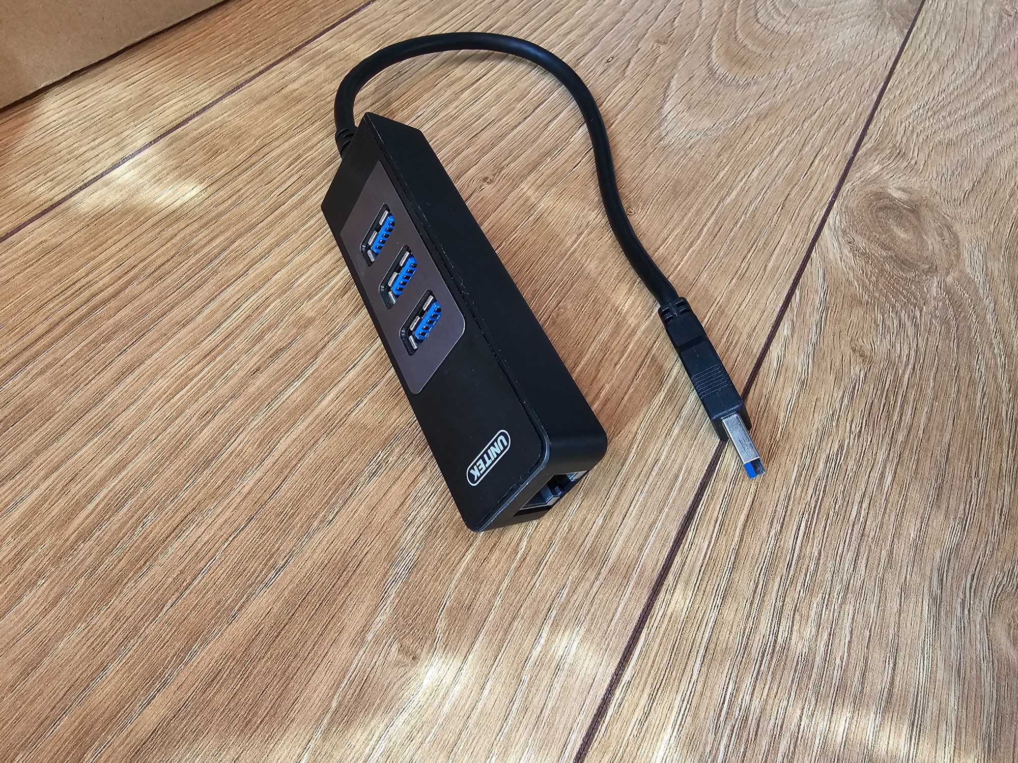 Replikator portów USB-3.0 Unitek, karta Ethernet 1Gbps