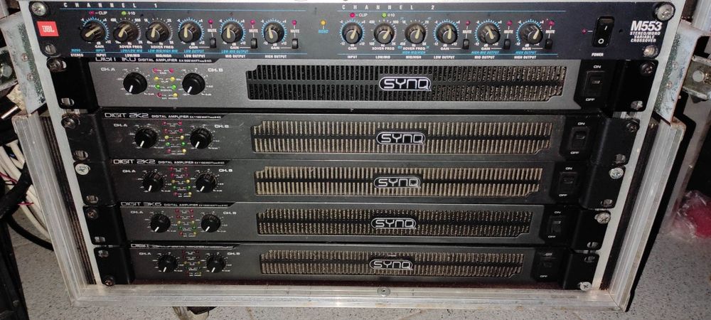 Sound system/PA Sistema som JBL 12200wRMS + amplificadores + cross ove