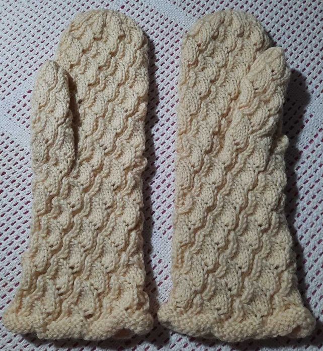 100% Wełna Hand made wełniane piękne rękawiczki z jednym palcem wełna