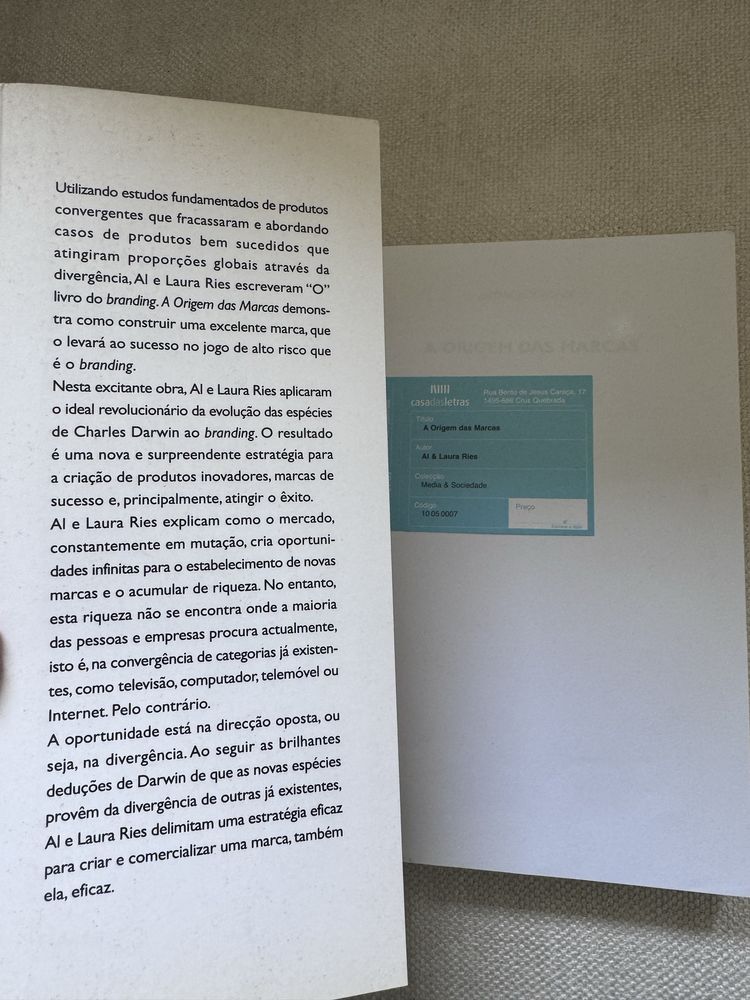 Livro A Origem das Marcas