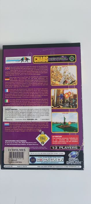 Chaos Control - Sega Saturn -Bom Estado