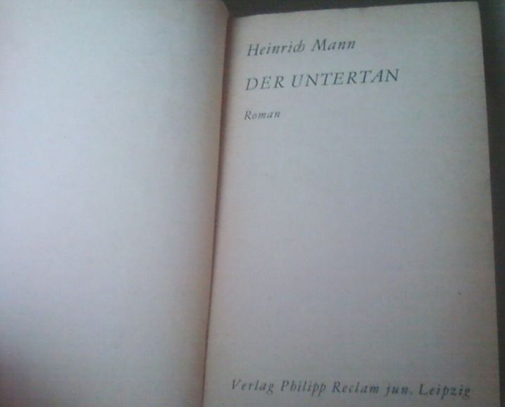 Книга на немецком Генрих Манн Верноподданный издание ГДР