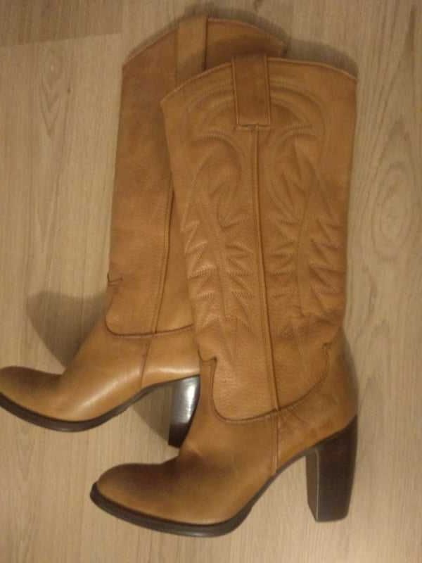 Сапоги ,казаки кожаные аlba moda