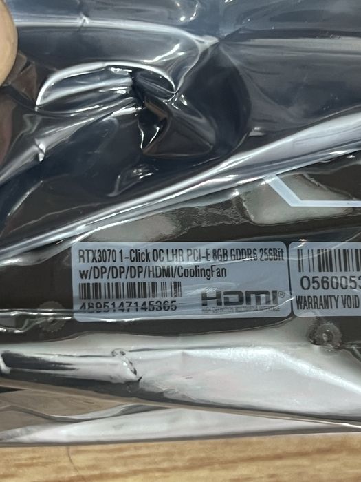 Placa Gráfica KFA2 GeForce RTX 3070 1-Click OC 8GB GDDR6 - NOVO