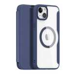 Etui iPhone 15 Plus pokrowiec MagSafe z klapką Dux Ducis - niebieski