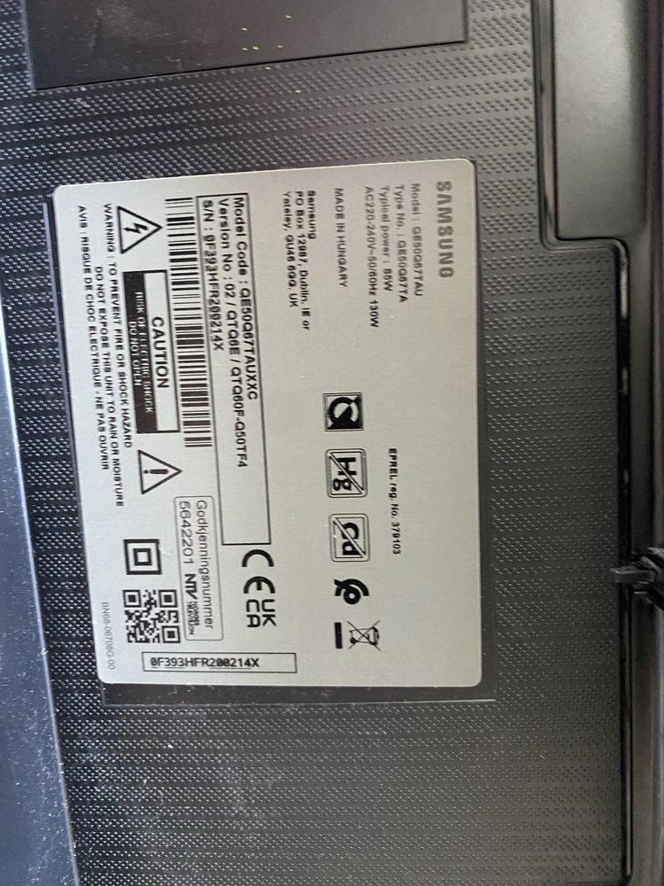 Телевізор Samsung QE50Q67TAU SMART TV 4K