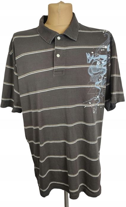 Old navy koszulka polo w paski z nadrukiem r. Xxl
