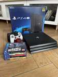 PS4 Pro 1Tb, 2x pady, gry, kable