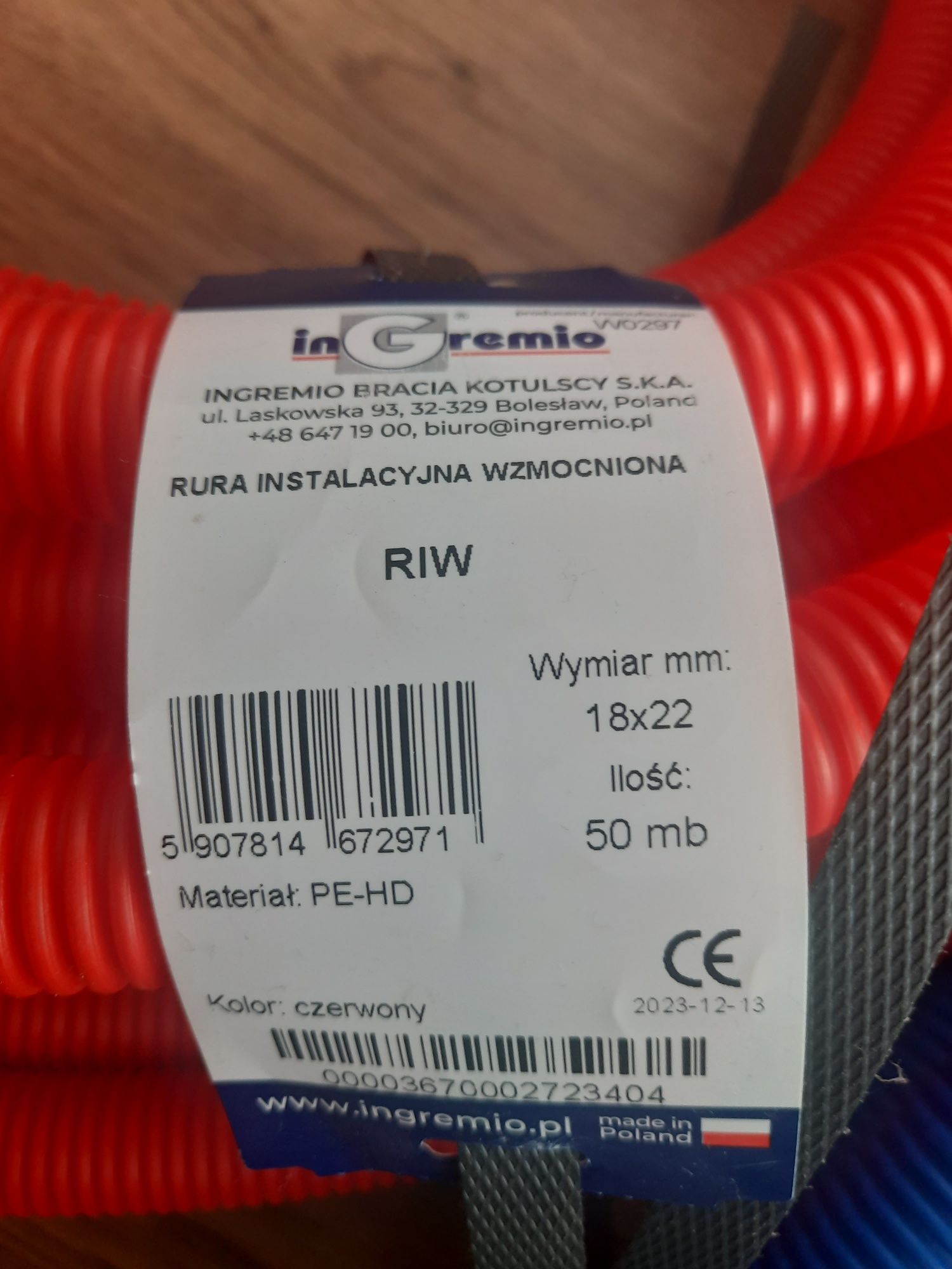 Rura peszel, instalacyjna wzmocniona RIW