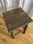Stołek taboret z drewna tekowego teak tek HSM collection park bonami