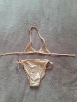 Strój kąpielowy bikini tezenis brokat cekiny