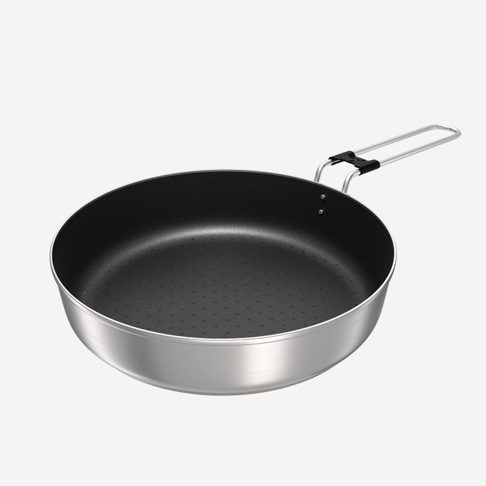 Conjunto de cozinha 900 XL de campismo em aço inox + antiaderente 4P