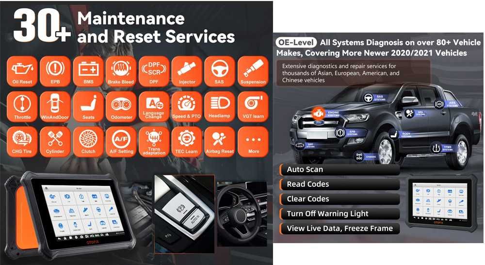 Autel OTOFIX D1 KIT Máquina Diagnóstico OBD 36 Funções/Oficinas (NOVO)