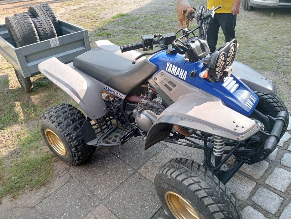 Quad yamaha yfm 350 z przyczepą
