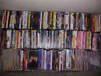 Lote de 168 filmes DVD + 37 cassetes VHs + 40 cd`s musica