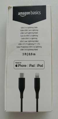 Kabel USB C - Lightning Amazon Basics do iPhone 0,9m czarny