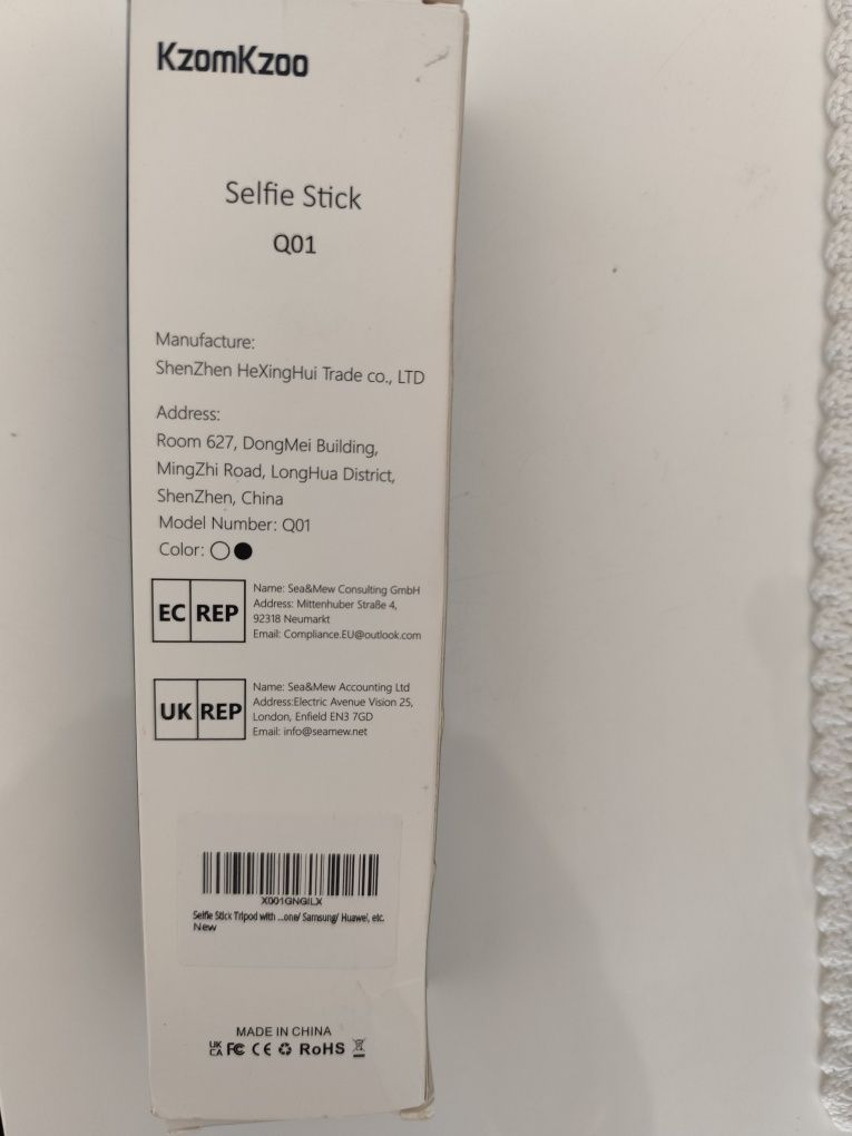 Selfie-stick KZOMKZOO Q01 czarny
