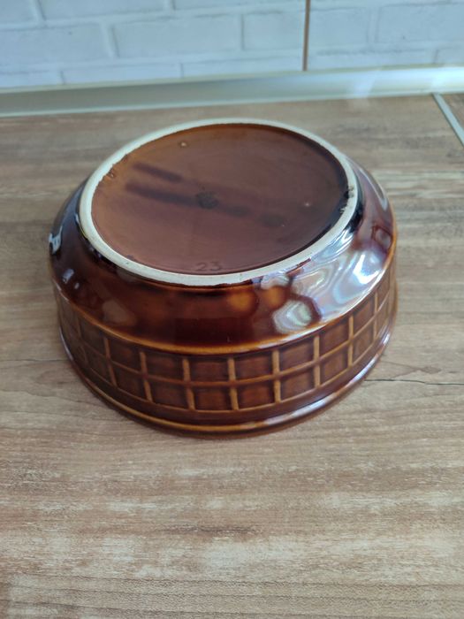 Misa porcelitowa brązowa, czekoladowa Tułowice, PRL, vintage